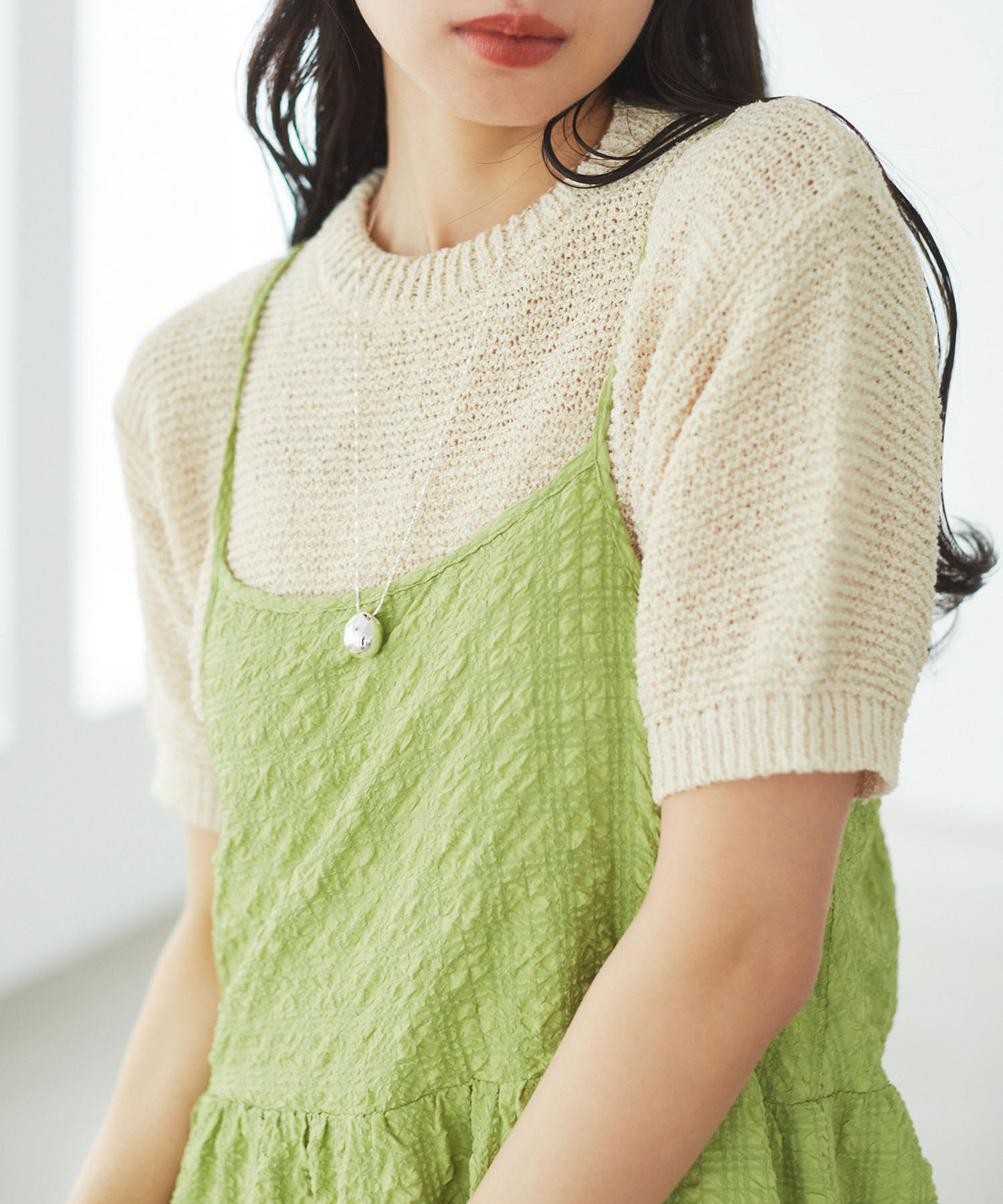 VIS「コンパクトシアーニットプルオーバー」|ニット・セーター|