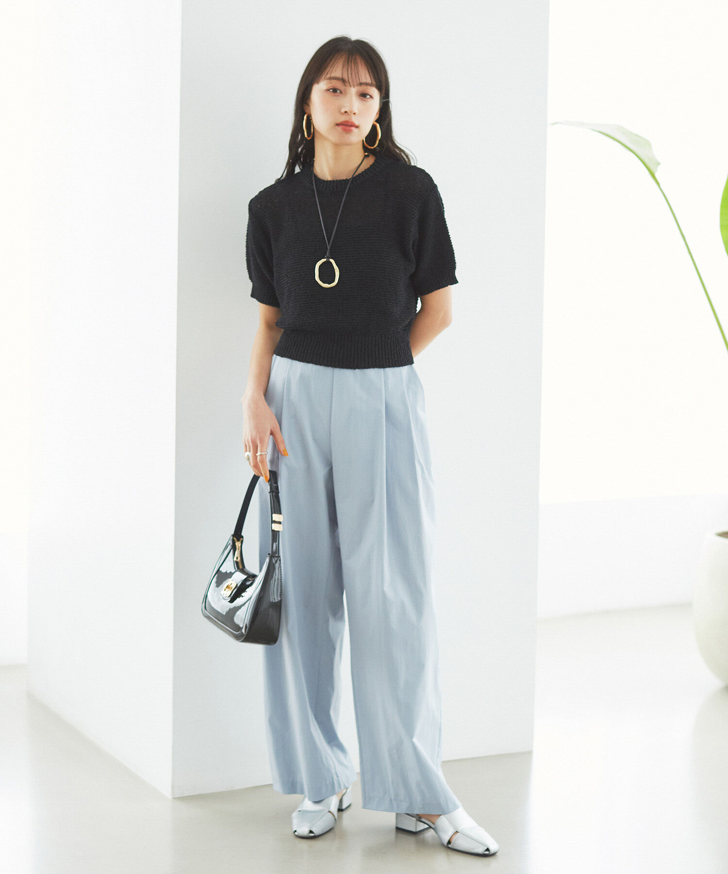 VIS「コンパクトシアーニットプルオーバー」|ニット・セーター|