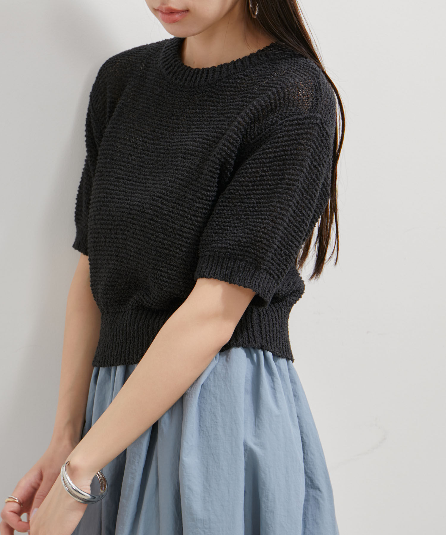 VIS「コンパクトシアーニットプルオーバー」|ニット・セーター|