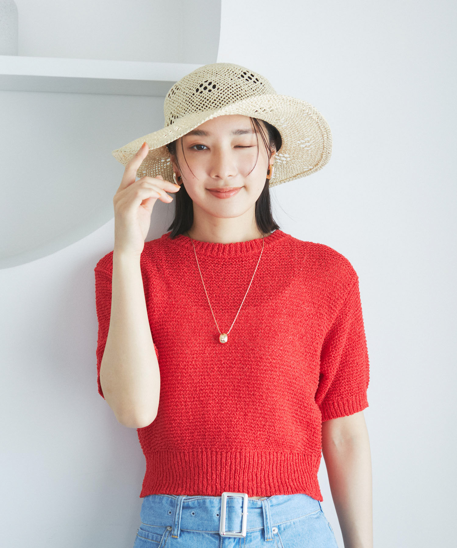 VIS「コンパクトシアーニットプルオーバー」|ニット・セーター|