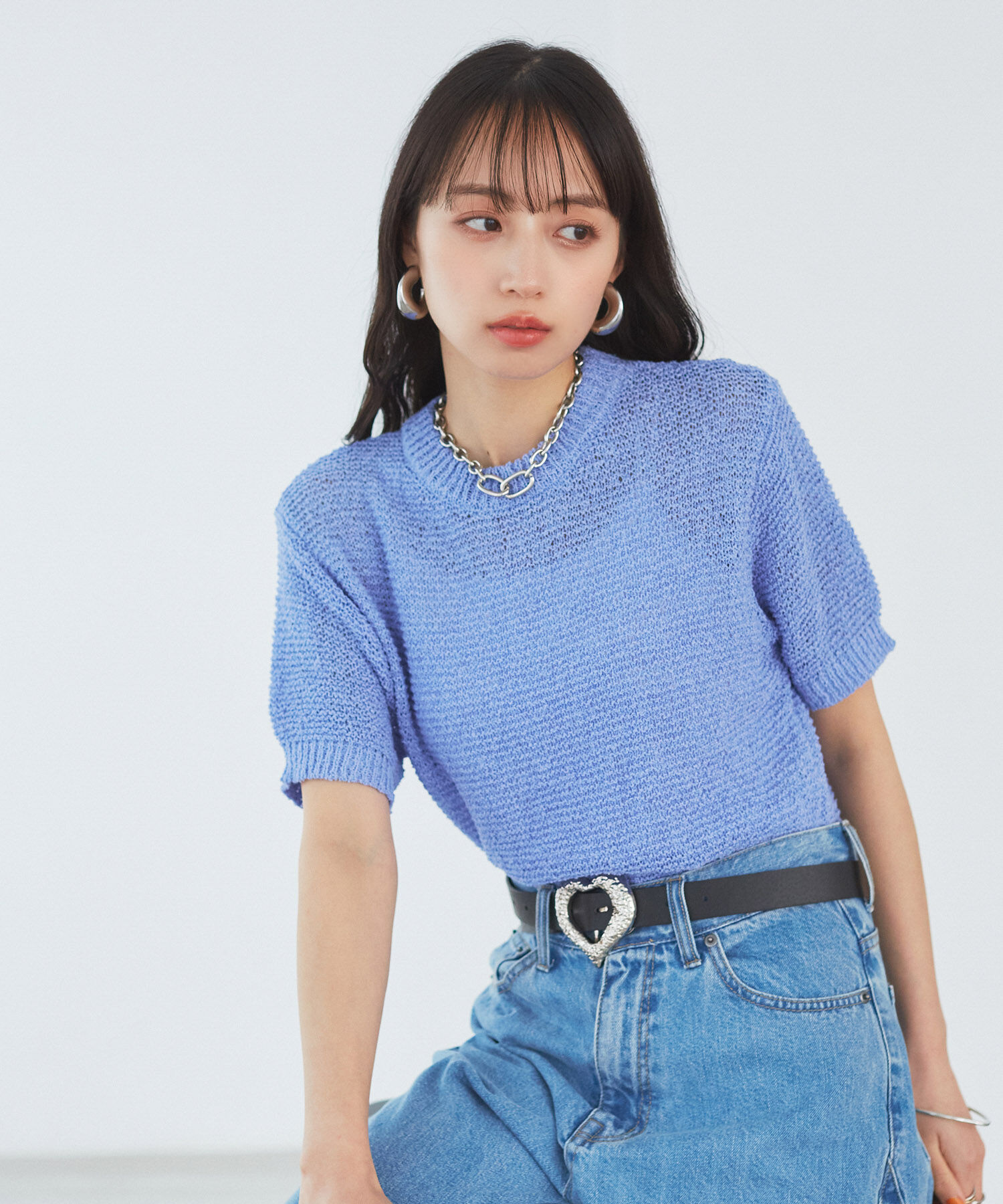 VIS「コンパクトシアーニットプルオーバー」|ニット・セーター|