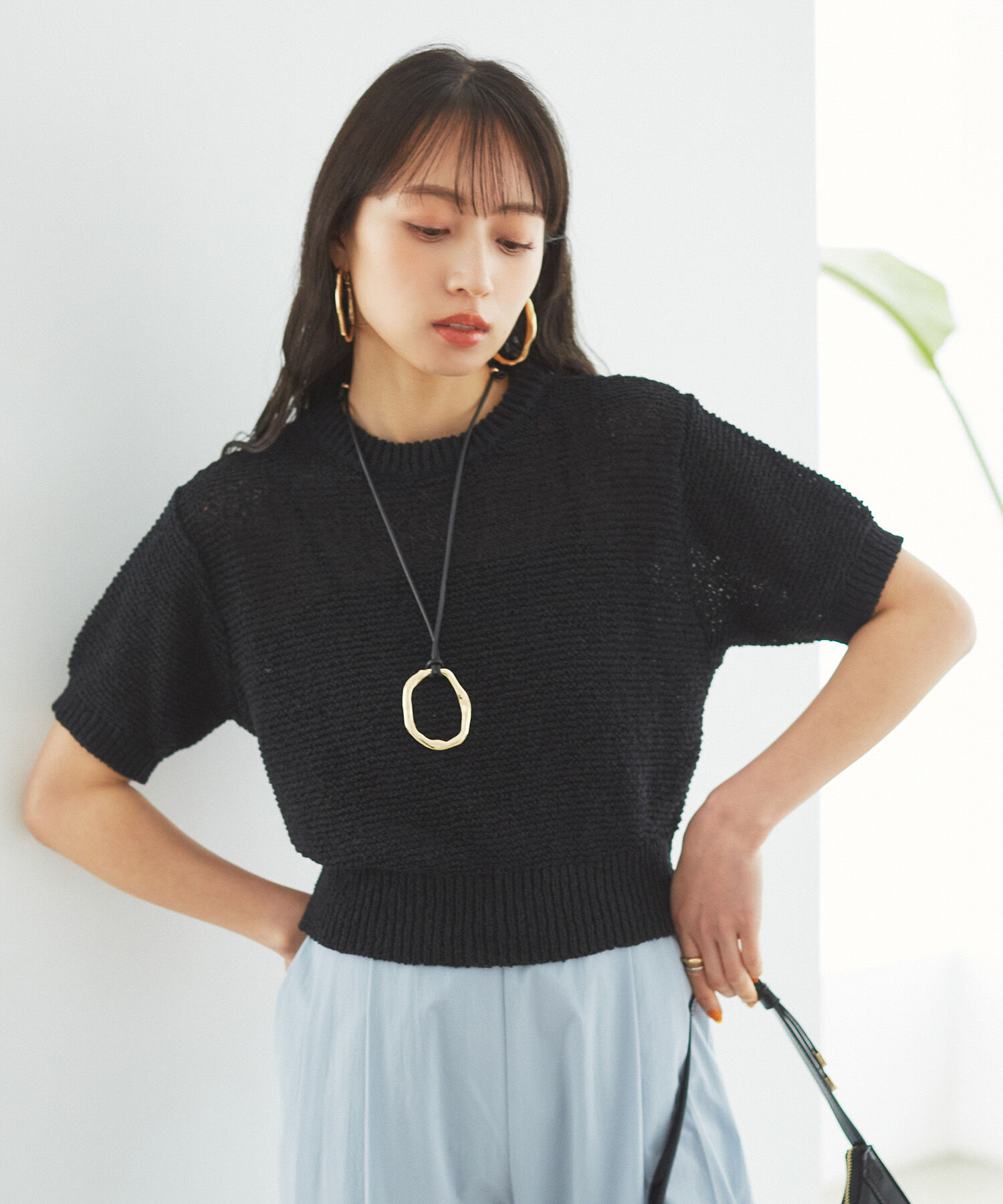 VIS「コンパクトシアーニットプルオーバー」|ニット・セーター|