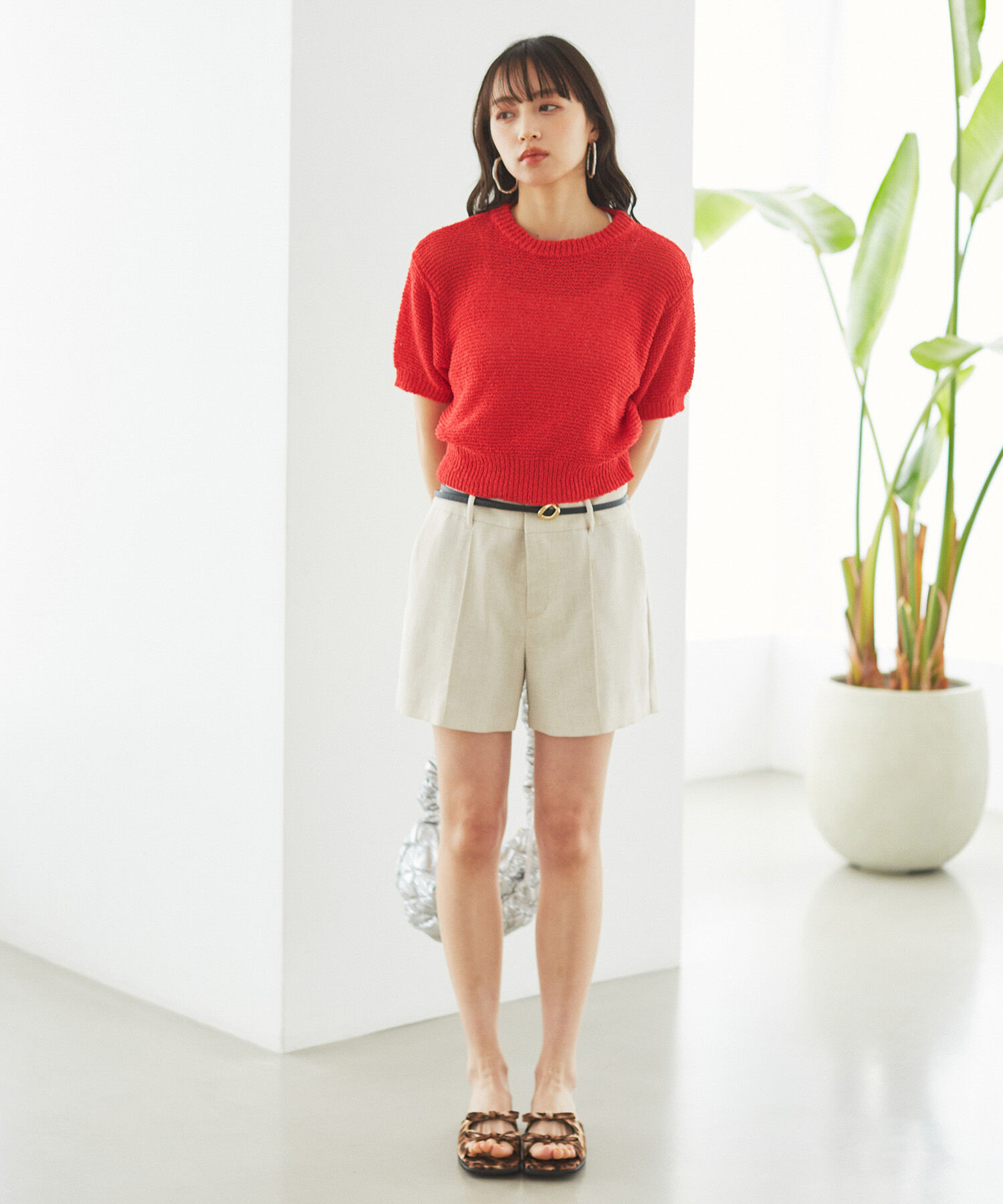 VIS「コンパクトシアーニットプルオーバー」|ニット・セーター|