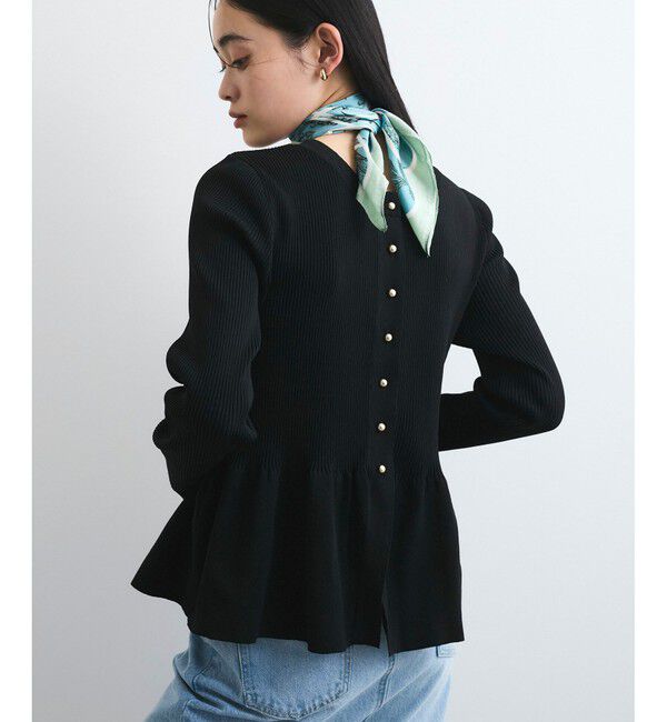 VIS「【前後2WAY】ペプラムカーディガン【アンチピリング/洗える】」|カーディガン|クロメイン