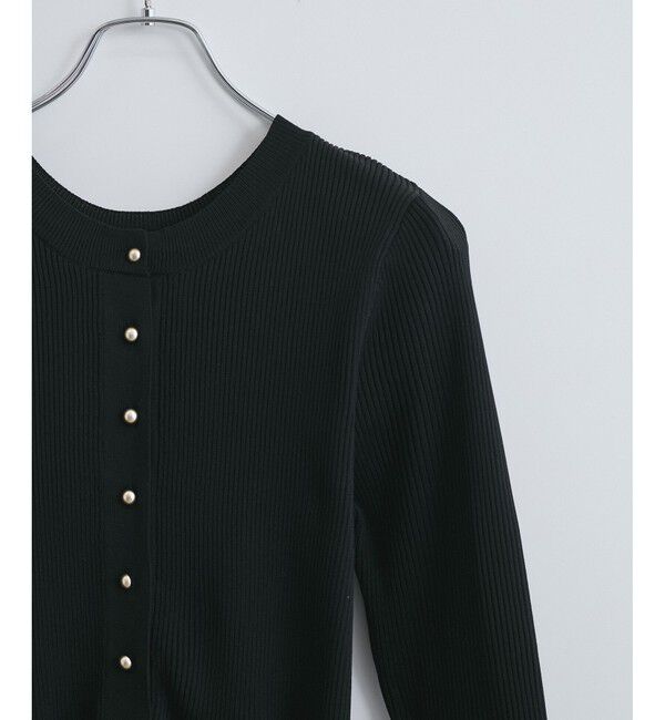 VIS「【前後2WAY】ペプラムカーディガン【アンチピリング/洗える】」|カーディガン|