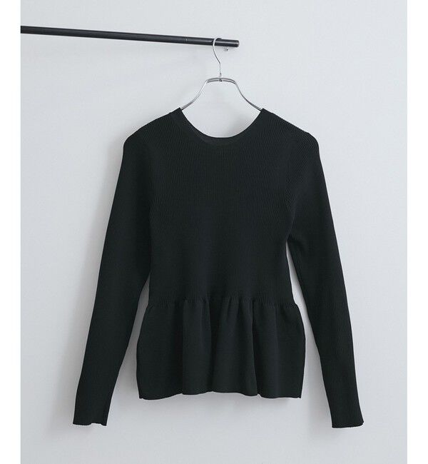 VIS「【前後2WAY】ペプラムカーディガン【アンチピリング/洗える】」|カーディガン|