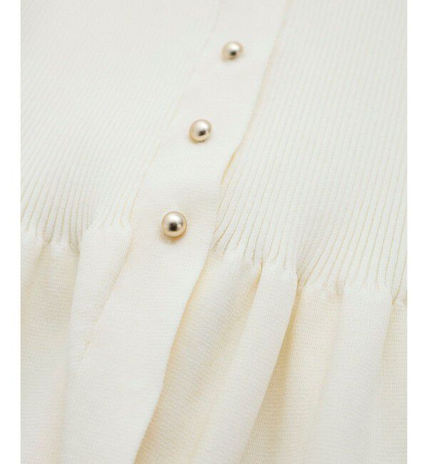 VIS「【前後2WAY】ペプラムカーディガン【アンチピリング/洗える】」|カーディガン|