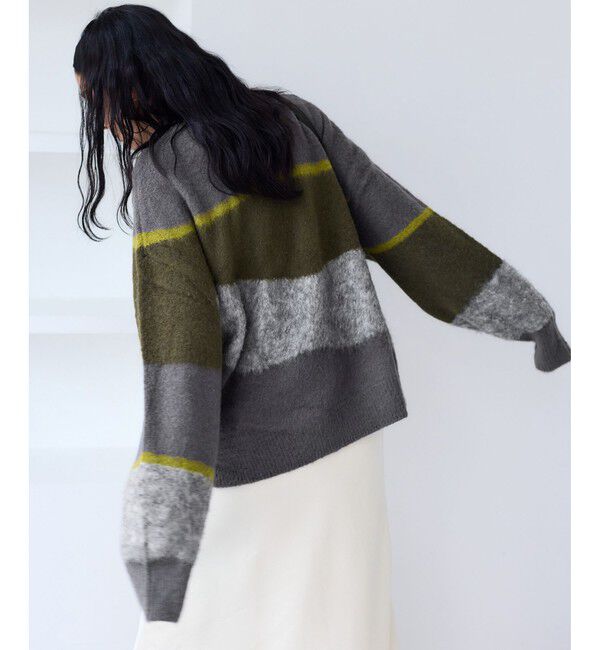 VIS「【WEB限定】グラデーションインターシャ起毛ニット」|ニット・セーター|