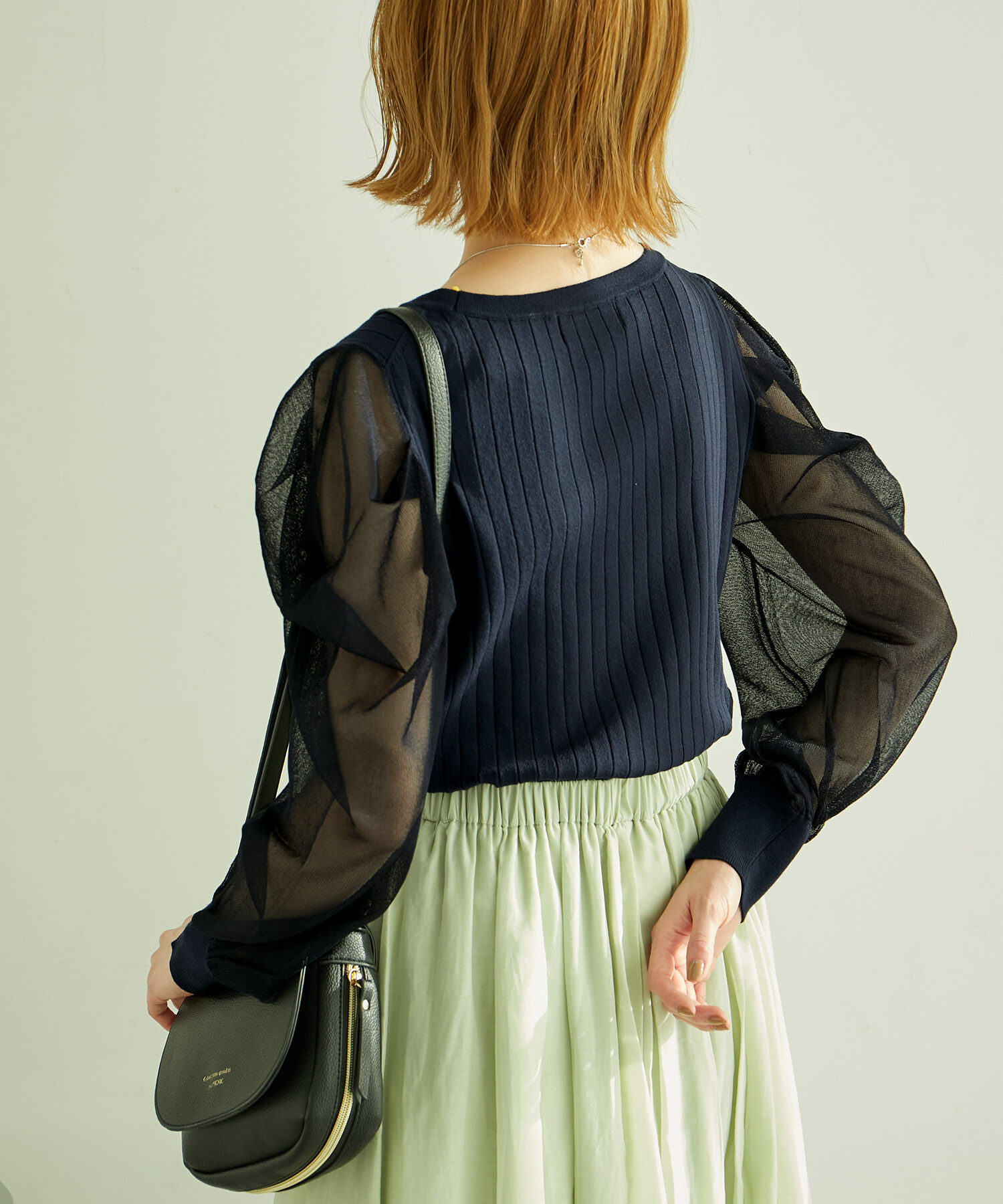 Rope&rsquo;Picnic「袖シアーニットプルオーバー」|ニット・セーター|