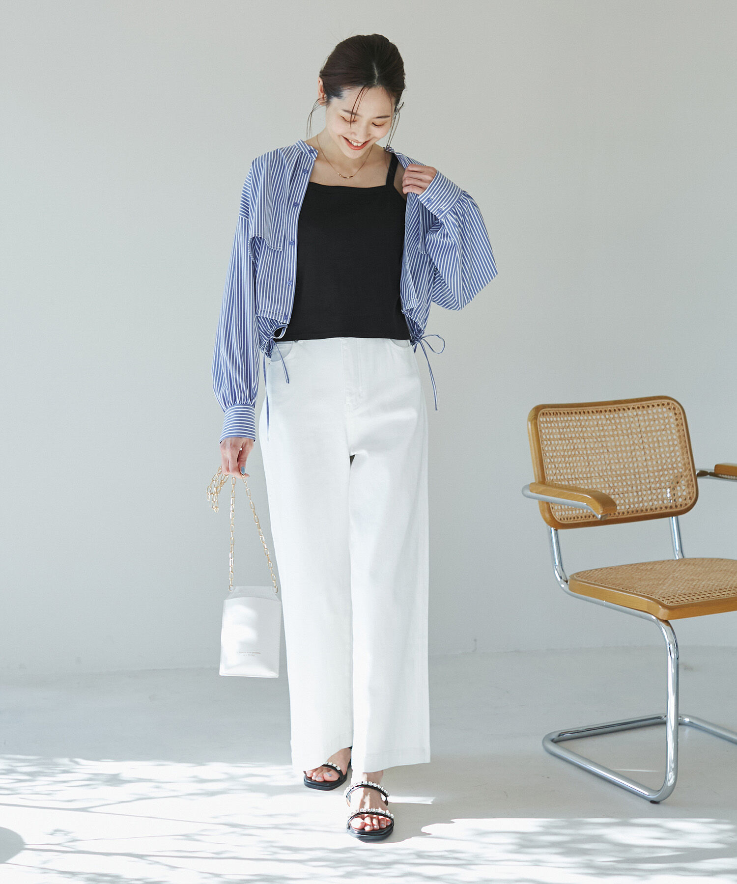 Rope&rsquo;Picnic「クロップドテレコタンクインナー」|タンクトップ|