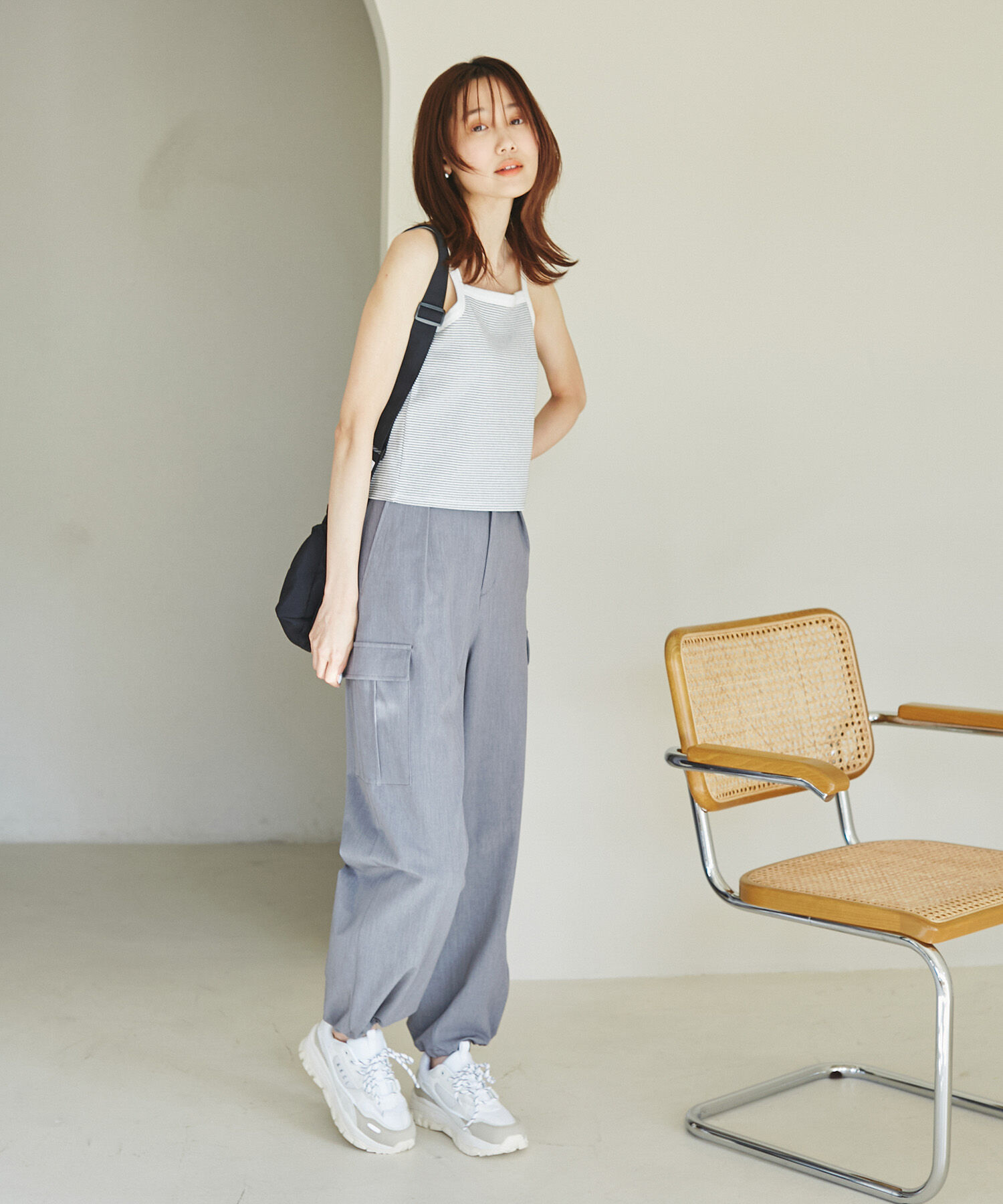 Rope&rsquo;Picnic「クロップドテレコタンクインナー」|タンクトップ|