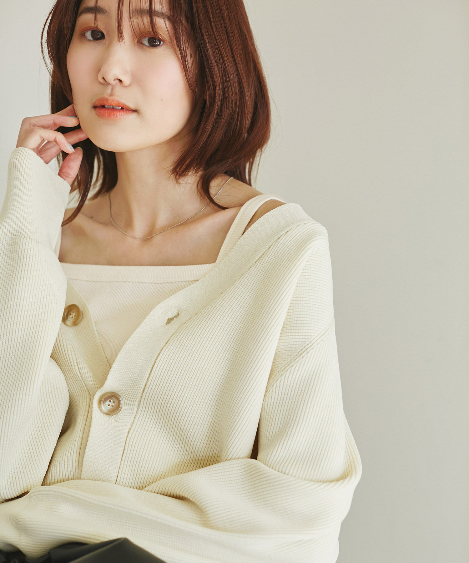 Rope&rsquo;Picnic「クロップドテレコタンクインナー」|タンクトップ|