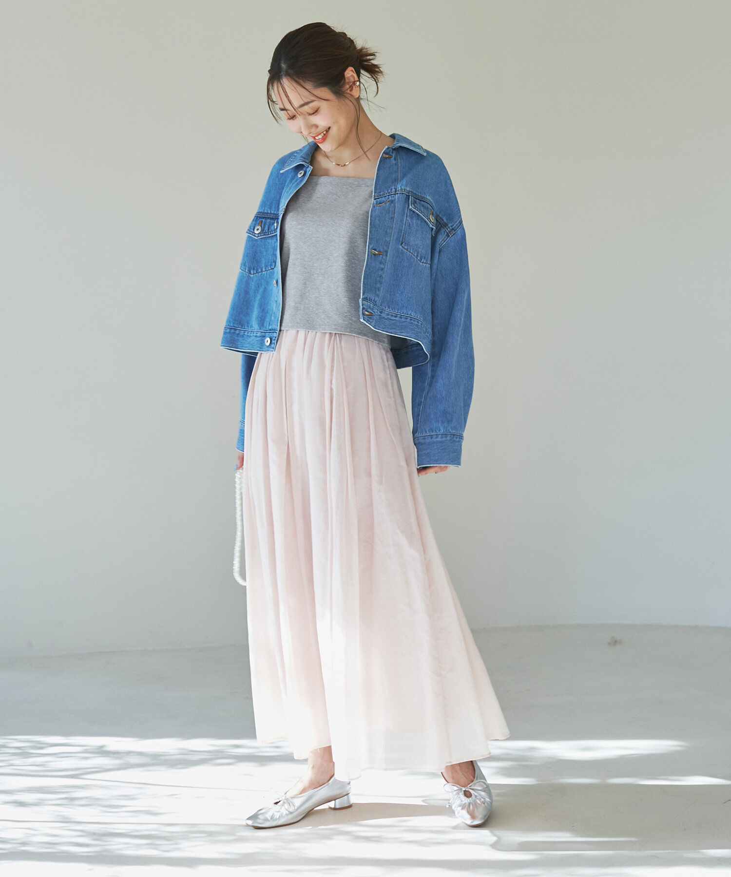 Rope&rsquo;Picnic「クロップドテレコタンクインナー」|タンクトップ|