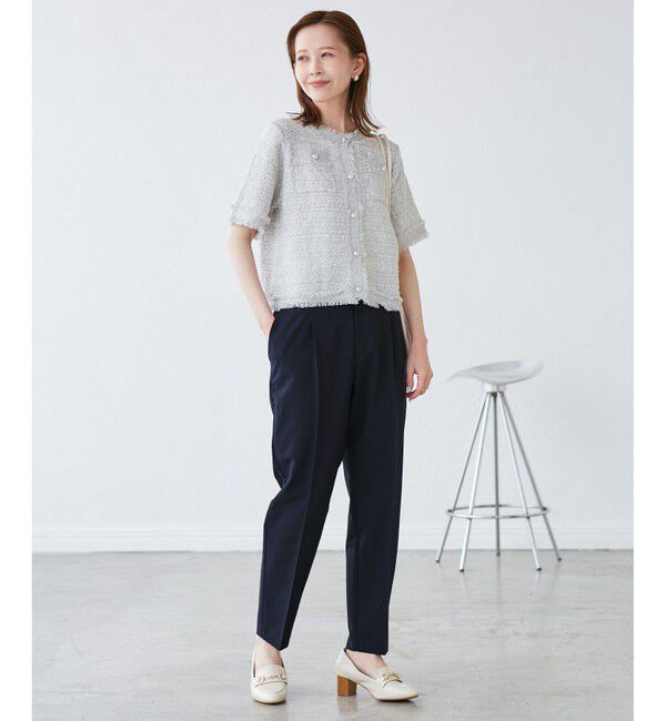 Rope&rsquo;Picnic「【UV対応】【リネンライク・シリーズ】テーパードパンツ/通勤・セットアップ対応」|チノ|