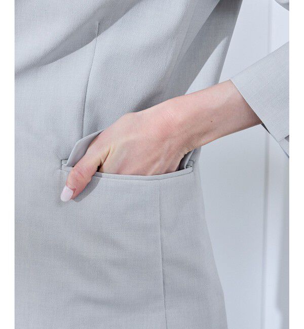 Rope&rsquo;Picnic「【UV対応】【リネンライク・シリーズ】ノーラペルジャケット/通勤・セットアップ対応」|ノーカラージャケット|