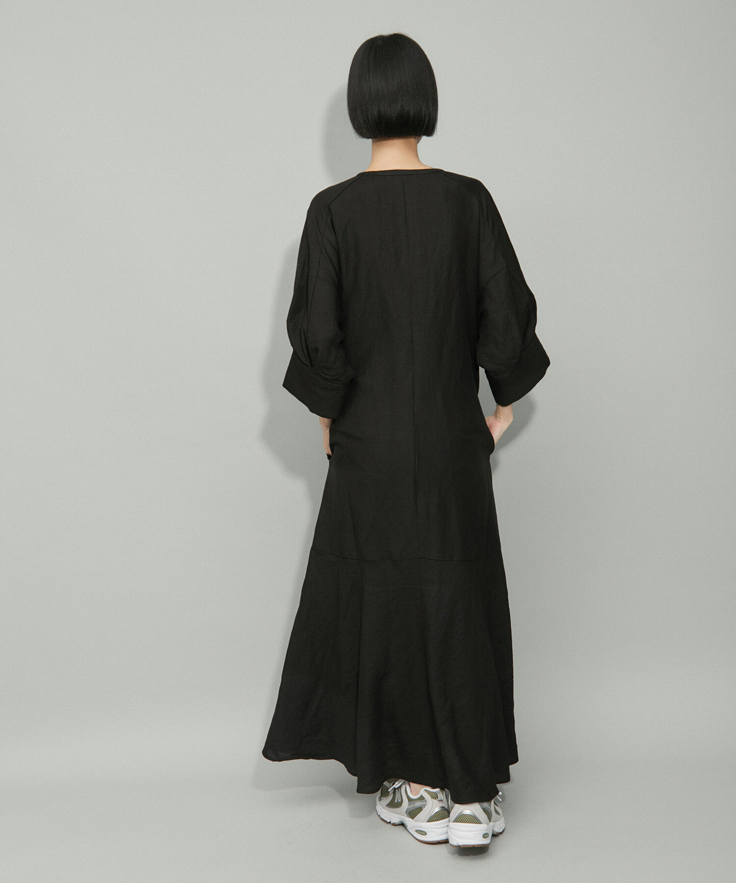 ADAM ET ROPE'「【WEB限定・追加】リネンボリュームスリーブワンピース」|ワンピース|