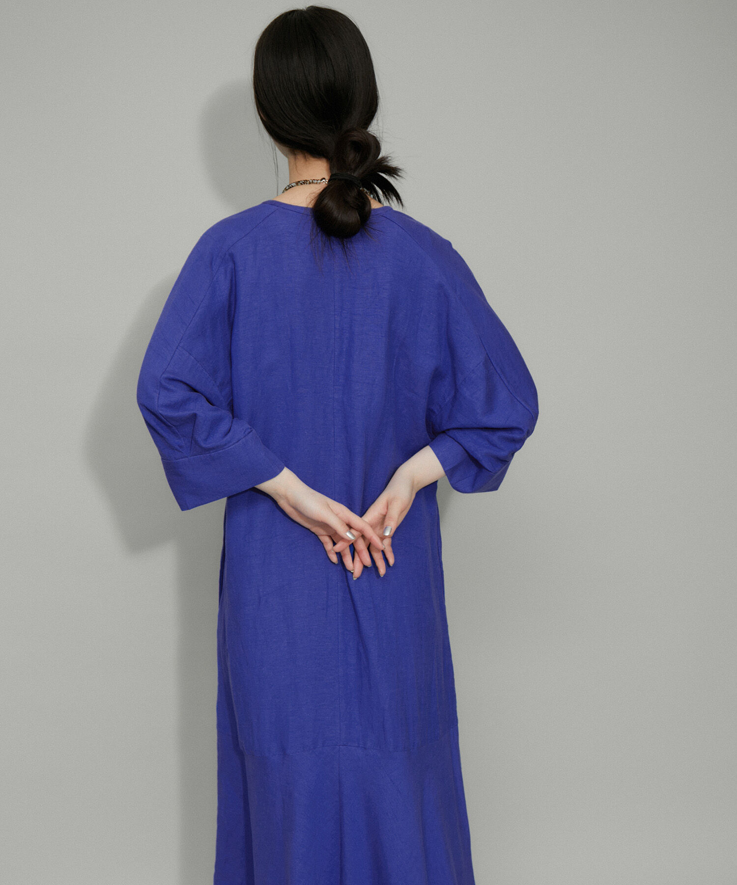 ADAM ET ROPE'「【WEB限定・追加】リネンボリュームスリーブワンピース」|ワンピース|