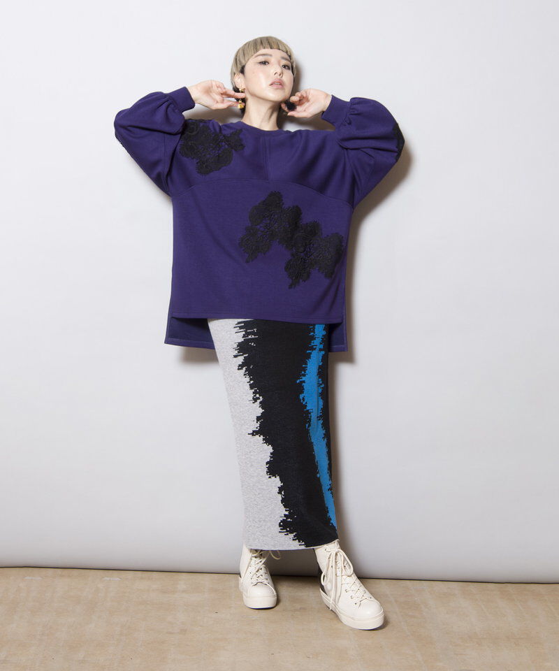  「レースモチーフプルオーバー」|Tシャツ・カットソー|