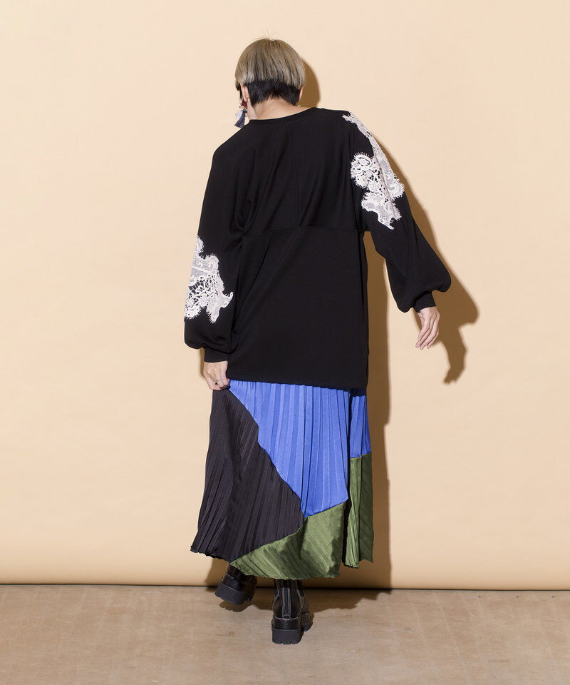  「レースモチーフプルオーバー」|Tシャツ・カットソー|