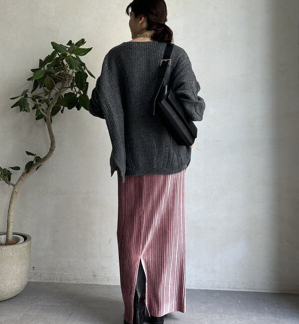  「【WEB限定】ベロアプリーツスカート」|スカート|