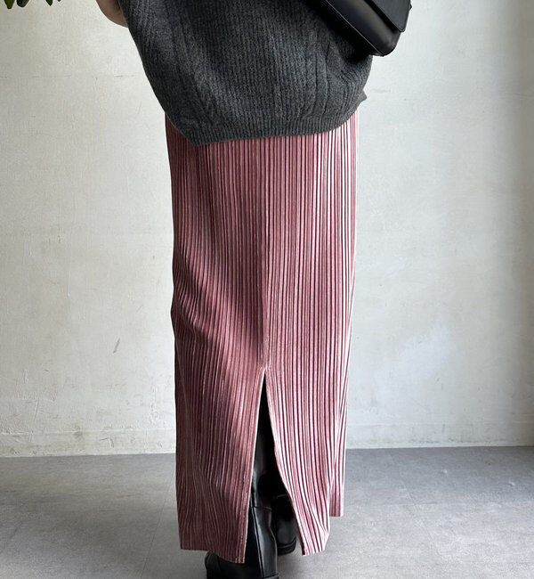  「【WEB限定】ベロアプリーツスカート」|スカート|