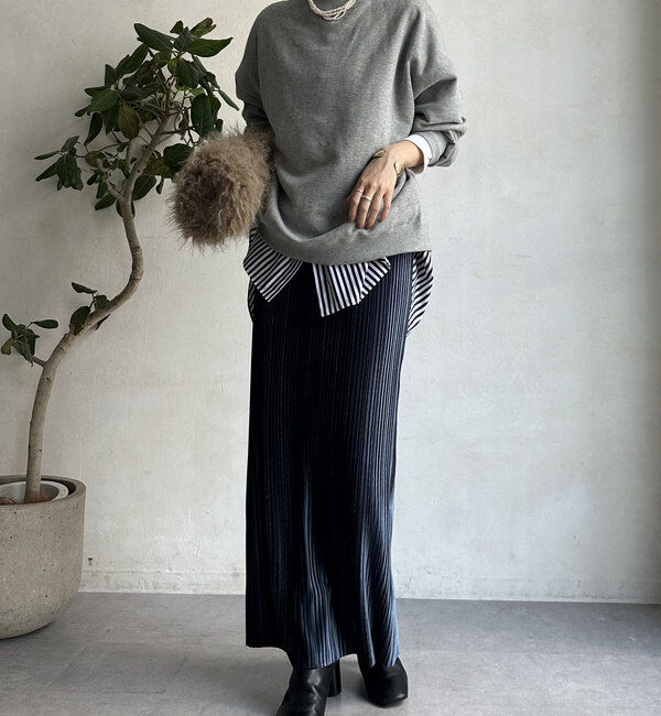  「【WEB限定】ベロアプリーツスカート」|スカート|