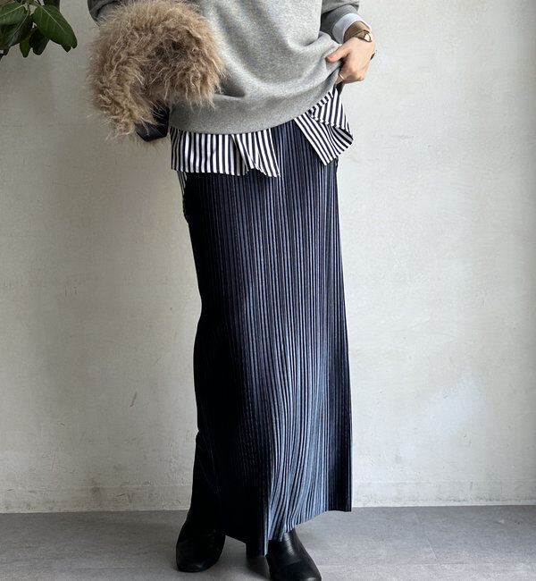  「【WEB限定】ベロアプリーツスカート」|スカート|