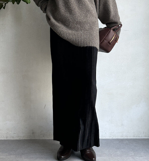  「【WEB限定】ベロアプリーツスカート」|スカート|