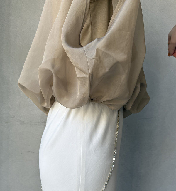  「【新色追加/WEB限定】オーガンジーレイヤードバルーントップス」|シャツ・ブラウス|