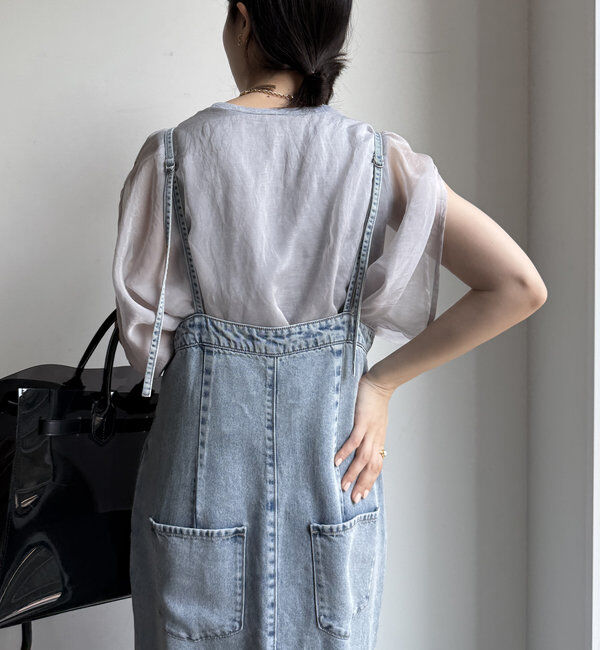  「【新色追加/WEB限定】オーガンジーレイヤードバルーントップス」|シャツ・ブラウス|