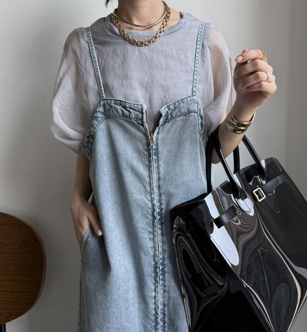  「【新色追加/WEB限定】オーガンジーレイヤードバルーントップス」|シャツ・ブラウス|