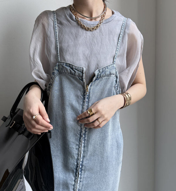  「【新色追加/WEB限定】オーガンジーレイヤードバルーントップス」|シャツ・ブラウス|