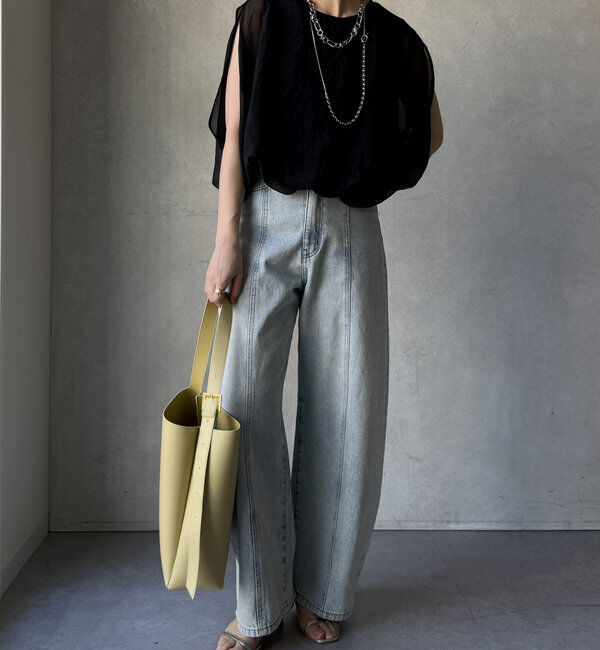  「【新色追加/WEB限定】オーガンジーレイヤードバルーントップス」|シャツ・ブラウス|