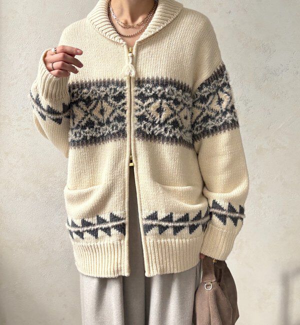 「ノルディックジップカーディガン」|ニット・セーター|