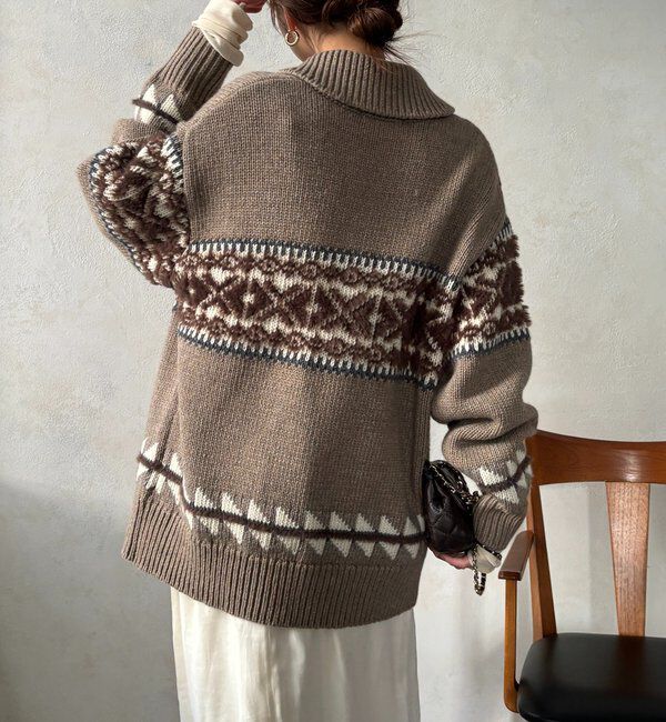  「ノルディックジップカーディガン」|ニット・セーター|