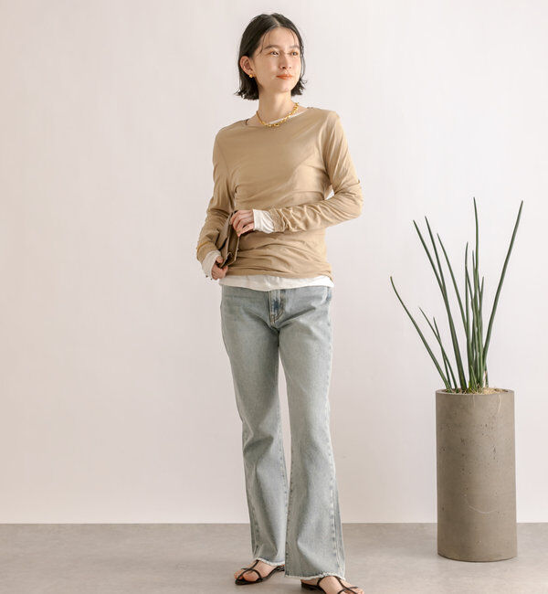  「【MONN.:. (モン)】フレアデニム」|デニム|