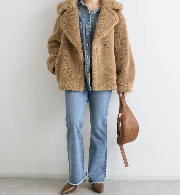  「【MONN.:. (モン)】フレアデニム」|デニム|