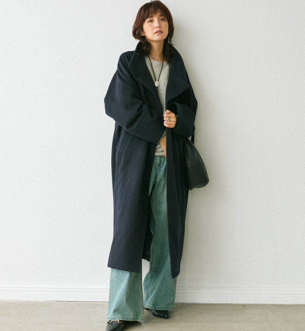  「【着映え◎】ウールスタンドネックコート」|その他|