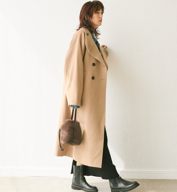  「【着映え◎】ウールスタンドネックコート」|その他|