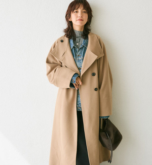  「【着映え◎】ウールスタンドネックコート」|その他|