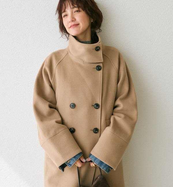  「【着映え◎】ウールスタンドネックコート」|その他|
