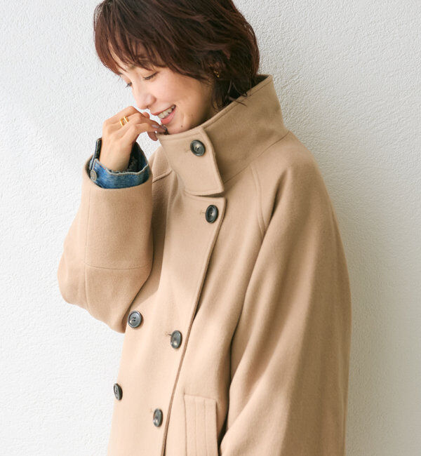  「【着映え◎】ウールスタンドネックコート」|その他|