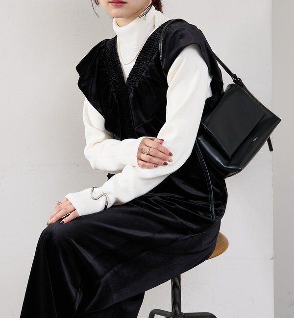  「ベロアフリルオールインワン」|オールインワン|