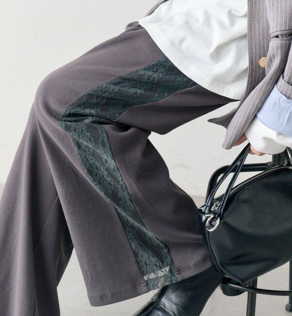  「レースラインリブパンツ」|チノ|