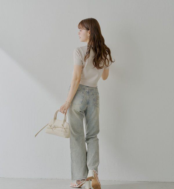  「アーガイル半袖チビニット」|ニット・セーター|