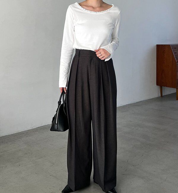  「〈C.L〉フリル襟ボートネックTシャツ」|Tシャツ・カットソー|