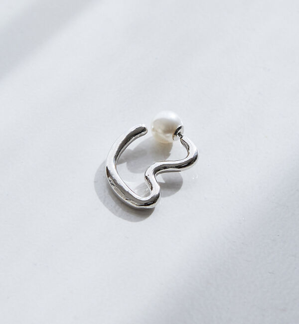 collex「【dignif】【金属アレルギー対応】パールキャッチウェーブ2WAYピアス」|ピアス|