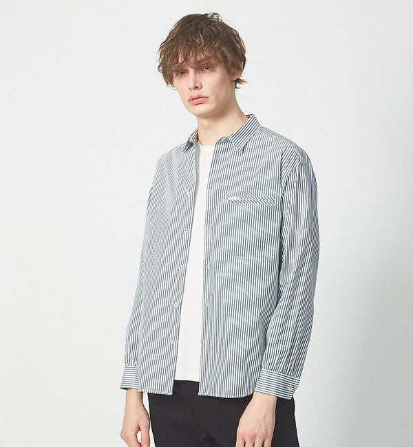 ABAHOUSE「ロンドンストライプ ZIPポケット シャツ」|シャツ・ブラウス|