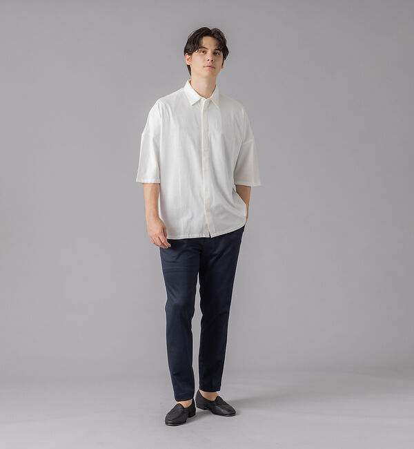 ABAHOUSE「【シルケット天竺 】ドロップショルダー 半袖シャツ」|シャツ・ブラウス|