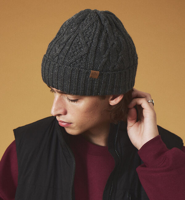 ABAHOUSE「【RUBEN/ルーベン】CABLE BORE WATCHCAP/ケーブル裏ボアフ」|その他|グレー
